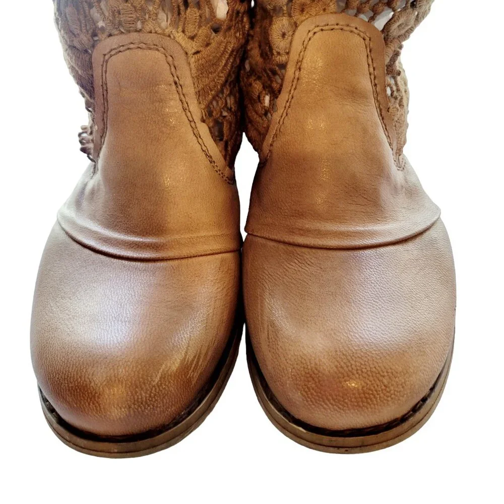 Free People Bunker Camel Slouchy Boots Size 36 - Picture 8 of 11